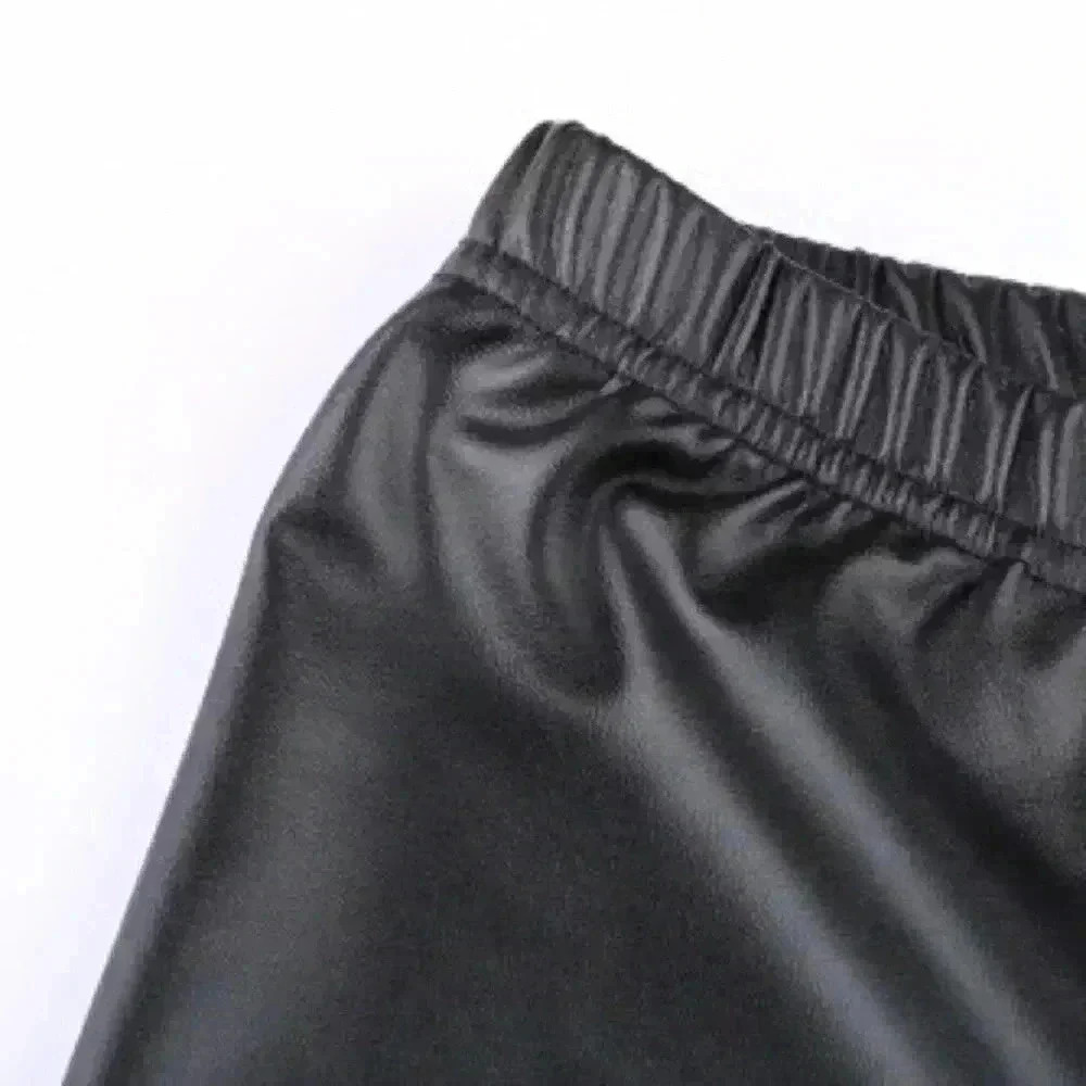 Black Skinny Faux Leather Leggings - Picture 5 of 7